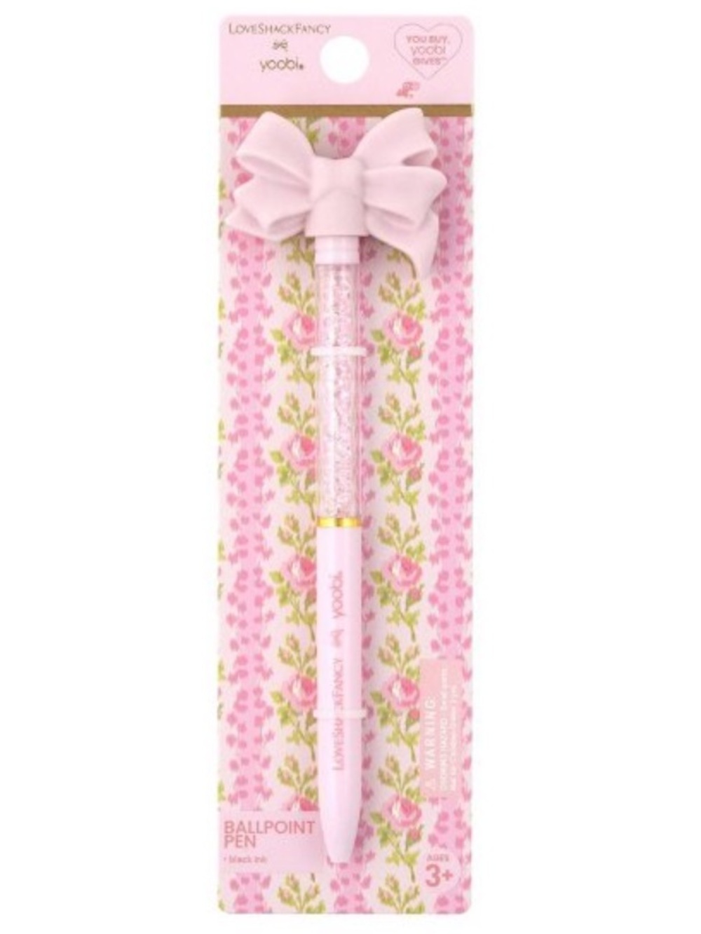 NWT LoveShackFancy x Target Yoobi Everblooming Rosettes Ballpoint Pen - Pink